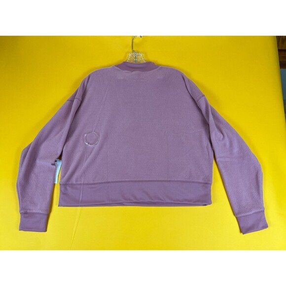 Abound Fleece Pullover Sweater Pink Bloom Womens XL Mock Neck Long Sleeve NWT - Picture 5 of 5